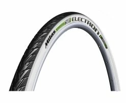 Mitas Electron R 21 Fahrradreifen Classic 22 TPI 28 Zoll Schwarz/Weiß Reflex - Hochwertiger Drahtreifen für City- und Trekkingräder