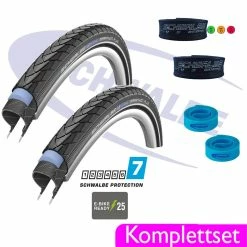 Schwalbe Marathon Plus Reifen-Komplettsets 20 Zoll (47-406) - Pannenschutz Fahrradreifen für Kinder- & Jugendfahrräder