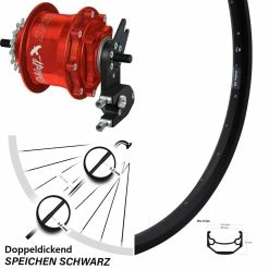 Hinterrad Rohloff TS DB OEM2 26 Zoll Ryde Andra 40 Disc - Hochwertiges E-Bike Hinterrad für Nabenschaltung
