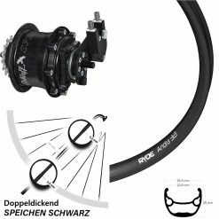 Rohloff Speedhub OEM Disc 28 Zoll Hinterrad Ryde Andra 321 - Für E-Bike