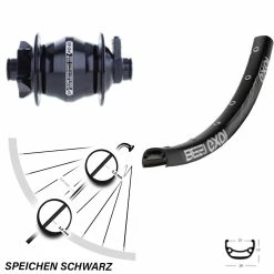 27,5 Zoll Boost MTB Vorderrad mit Exal BE 21 Nabendynamo und Shutter PD-8X-110 | Hochwertige Dynamo-Beleuchtung