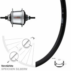 Hinterrad 28 Zoll Ryde Andra 40 mit Shimano Nexus 7-Gang Nabenschaltung für Scheibenbremse - Ideal für E-Bikes