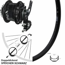 Rohloff Hinterrad 28 Zoll Speedhub CC DB PM Schwarz Ryde Andra 40 - Für E-Bike