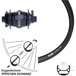 Vorderrad Mit Nabendynamo Shutter Precision PD-8X Boost Ryde Andra 321 27,5 Zoll 6-Loch | Hochwertiges Dynamo-Vorderrad für E-Bikes & Fahrräder
