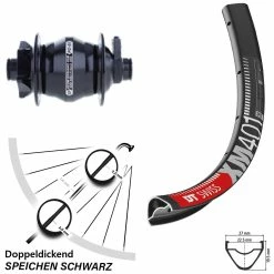 DT Swiss Vorderes Rad mit Nabendynamo Shutter Precision PD-8X Boost, XM 401 29 Zoll 6-Loch - Hochwertiges Dynamo-Vorderrad für zuverlässige Beleuchtung