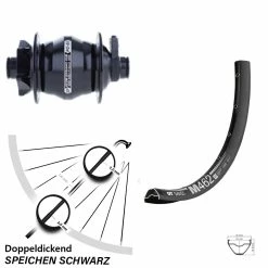 DT Swiss Nabendynamo Vorderrad Shutter Precision PD-8X Boost DT Swiss M 462 29 Zoll 6-Loch | Hochwertiges Vorderrad mit Nabendynamo