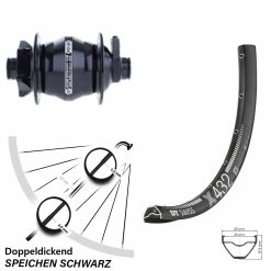 DT Swiss X 432 Scheibenbrems- MTB-Boost-Vorderrad 29 Zoll mit Nabendynamo Shutter Precision - Beleuchtung für Mountainbikes