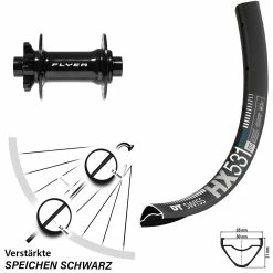 DT Swiss 27,5 Plus MTB Vorderrad Formula DC-711 Boost VR DT Swiss HX 531 6-Loch - Für E-Bike/Vorderräder