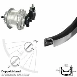 Ryde Andra 30 Hinterrad 28 Zoll Rohloff Speedhub TS DB OEM Tandem - Hochwertiges E-Bike-Hinterrad mit Nabenschaltung