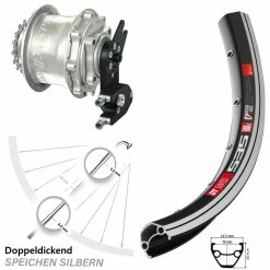 DT Swiss Hinterrad Rohloff CC DB OEM2 DT Swiss 535 28 Zoll - Hochwertiges E-Bike Hinterrad