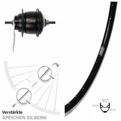 Hinterrad 28 Zoll Ryde Andra 20 mit Shimano Nexus 8-Gang Rücktritt für E-Bikes