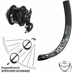 DT Swiss Rohloff Speedhub 500/14 CC OEM2 27,5 Zoll Hinterrad mit DT Swiss HX 531 Felge - Für E-Bike/Nabenschaltung