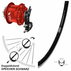 Rohloff Speedhub Rot 500/14 28 Zoll Hinterrad Ryde Andra 20 - Hochwertiges E-Bike Hinterrad mit Nabenschaltung