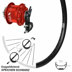 Rohloff CC OEM2 Rot Hinterrad Ryde Andra 29 Zoll Disc - Für E-Bike/Hinterräder mit Nabenschaltung