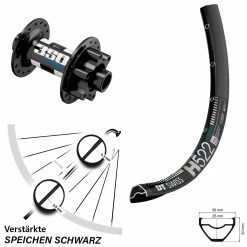 DT Swiss 350 Hybrid Boost H 522 Vorderrad 29 Zoll - Hochwertiges E-Bike Vorderrad für optimale Performance