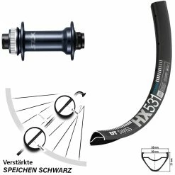 DT Swiss 29+ Zoll Vorderrad Shimano SLX Boost DT Swiss HX 531 Centerlock - Für E-Bike/Vorderräder