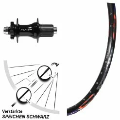 DRC Hinterrad 26 Zoll mit Formula DHT-142 Nabe - Hochwertiges Hinterrad für Lastenfahrräder mit Kettenschaltung