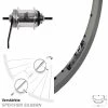 26 Zoll Hinterrad Ryde Zac19 mit Sturmey Archer 3-Gang Nabenschaltung - Hinterräder mit Rücktrittbremse für Trekking- und Citybikes