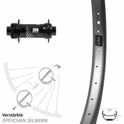 29/29+ Zoll Vorderrad Formula CL-811 Bulls Ryde Andra 29 Silbern - Für E-Bike/Vorderräder