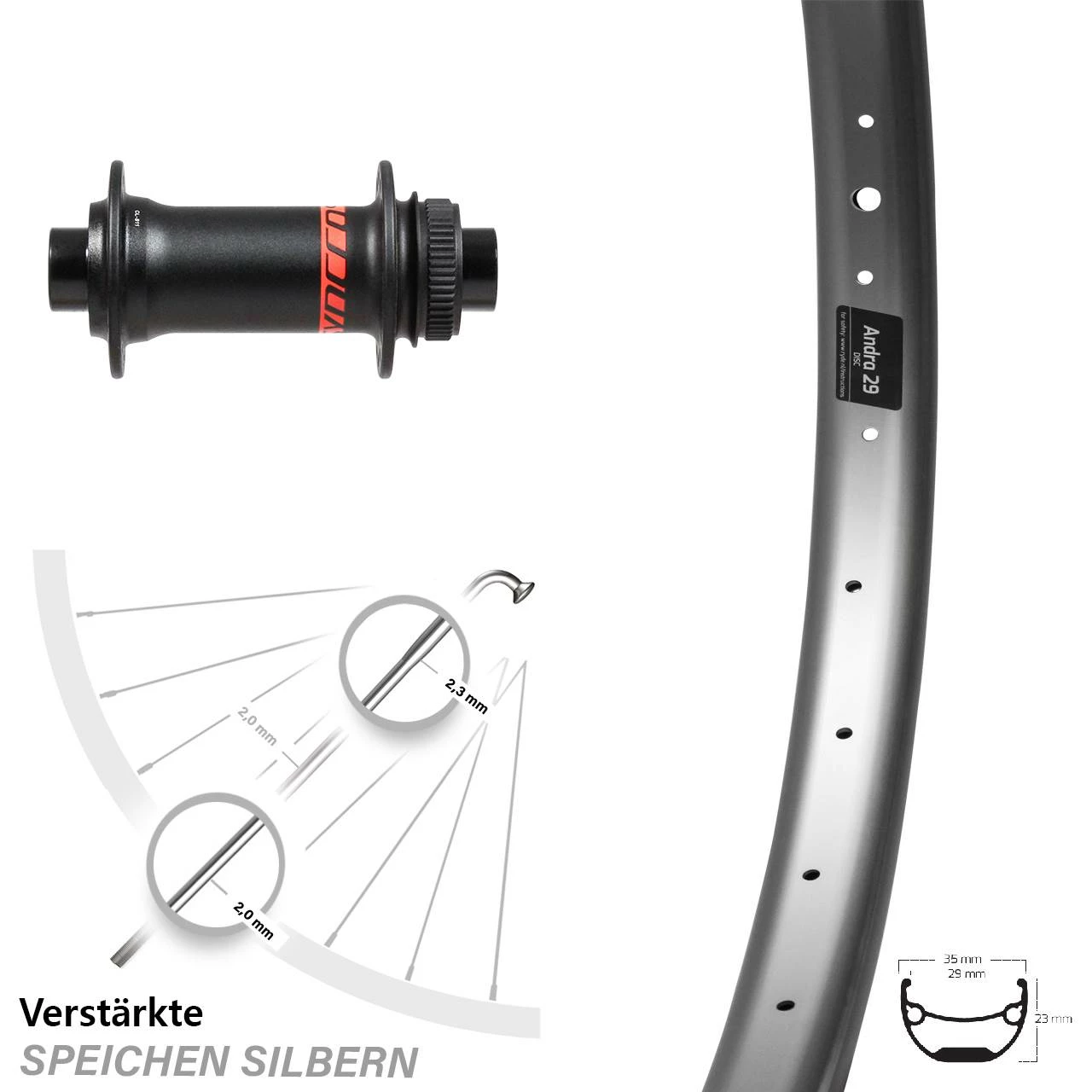 Ryde Formula CL-811 Syncros Andra 29 Vorderrad für E-Bike | 29/29+ Zoll Centerlock 1 Ryde Formula CL-811 Syncros Andra 29 Vorderrad für E-Bike | 29/29+ Zoll Centerlock