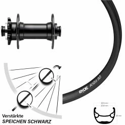 27,5 Zoll Vorderrad Novatec D341 Boost Ryde Andra 321 - Hochwertiges E-Bike Vorderrad