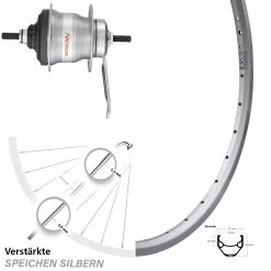 Hinterrad 27,5 Zoll Ryde Zac 421 mit Shimano Nexus SG-7C30 7-Gang Rücktrittbremse für Trekking- und Citybikes