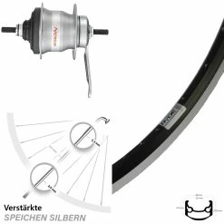 Hinterrad 27,5 Zoll Ryde Andra 35 mit Shimano Nexus SG-7C30 7-Gang Rücktrittbremse für Trekking- und Citybikes