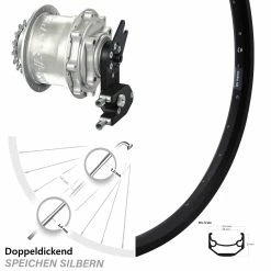 Ryde 20 Zoll Hinterrad mit Rohloff Speedhub 500/14 CC OEM2 Andra 40 Disc - Hochwertiges E-Bike Hinterrad