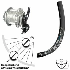 DT Swiss Rohloff CC PM Disc Hinterrad 28-29 Zoll DT Swiss H-522 - Für E-Bike/Hinterräder mit Nabenschaltung