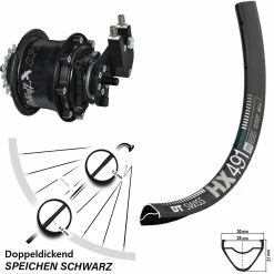DT Swiss Rohloff TS OEM Disc Hinterrad 28-29 Zoll DT Swiss HX 491 - Für E-Bike/Hinterräder mit Nabenschaltung