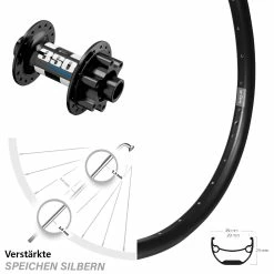 27,5 Zoll Vorderrad DT Swiss 350 Hybrid 15/110 mm Ryde Andra 29 für 6-Loch | E-Bike Vorderrad | Hochwertige Laufräder