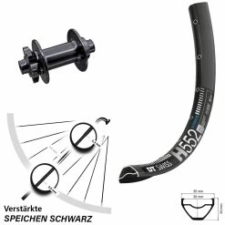 DT Swiss H 552 Vorderrad 27,5 Zoll Aivee MP2 Boost 15x110 mm - Hochwertiges E-Bike Vorderrad
