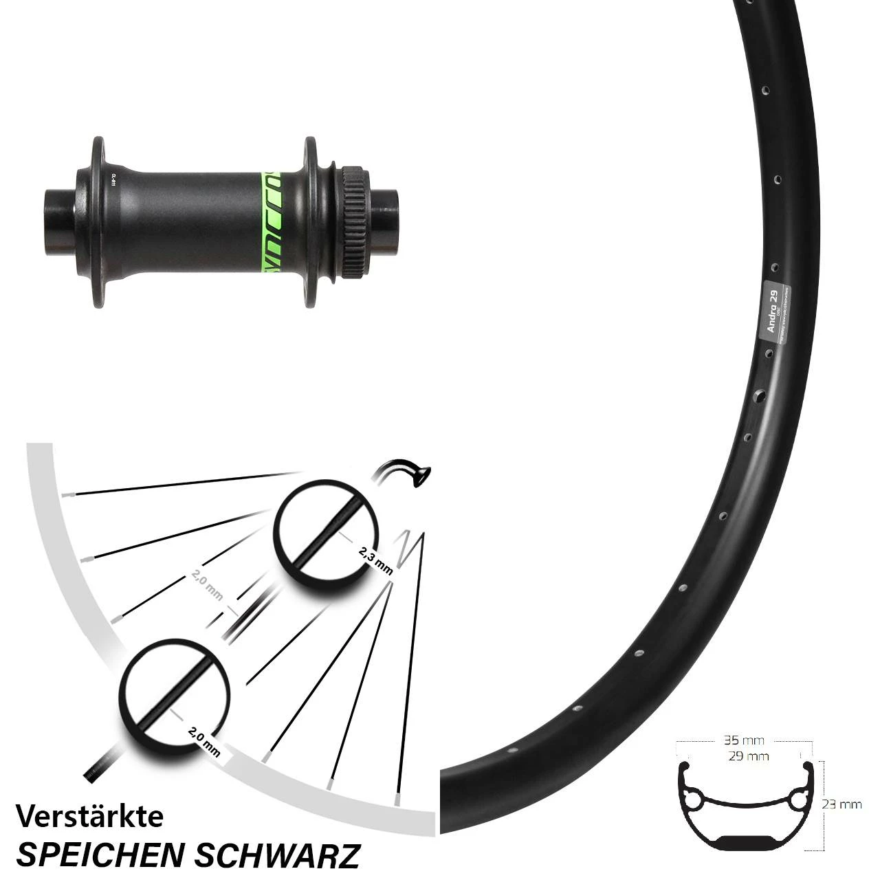 Ryde Andra 29 Vorderrad 29 Zoll Formula CL-811 Syncros Boost 15x110 mm - Hochwertiges E-Bike Vorderrad 1 Ryde Andra 29 Vorderrad 29 Zoll Formula CL-811 Syncros Boost 15x110 mm - Hochwertiges E-Bike Vorderrad