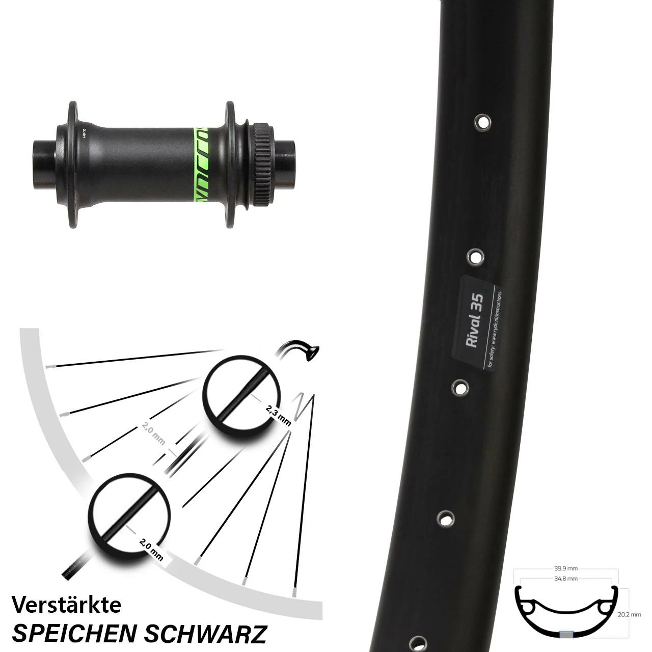 27,5+ Zoll Ryde Rival 35 Vorderrad Formula CL-811 Syncros Boost Centerlock für E-Bike 1 27,5+ Zoll Ryde Rival 35 Vorderrad Formula CL-811 Syncros Boost Centerlock für E-Bike