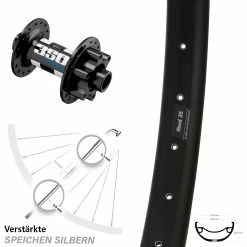 Ryde Rival 35 Disc Vorderrad 27,5+ Zoll mit DT Swiss 350 Hybrid 6-Loch für E-Bike