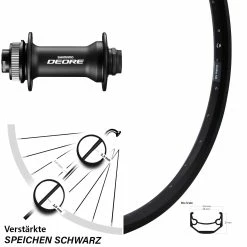 Shimano Deore HB-M618 Boost Ryde Andra 40 Disc Vorderrad 28-29 Zoll Centerlock - Für E-Bike/Vorderräder