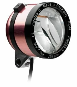 SON Edelux 2 Rosa Eloxiert - Hochwertiger Dynamo-Frontscheinwerfer für Fahrräder