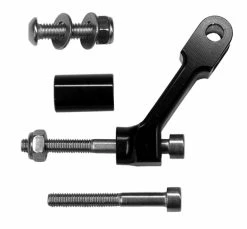 SON Scheinwerferhalter gefräst mit Schrauben, schwarz eloxiert - Hochwertiges Zubehör für Dynamo-Beleuchtung