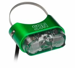 SON Sattelstützenrücklicht - Klares Glas/hellgrün - Dynamo-Rückleuchte für Fahrräder