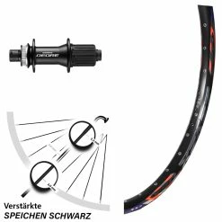 26 Zoll Hinterrad DRC ZZYZX Disc 12/142 mm mit Shimano Deore FH-M618 Centerlock - Hochwertiges Hinterrad für Lastenfahrräder