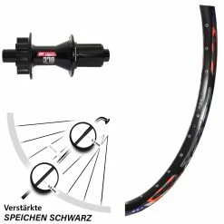 26 Zoll Hinterrad DT Swiss 370 6-Loch DRC ZZYZX Disc für Steckachse - Hochwertiges Hinterrad für Lastenfahrräder