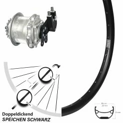 26 Zoll Laufrad Ryde Andra 29 Rohloff Speedhub CC DB - Hochwertiges Hinterrad für E-Bikes mit Nabenschaltung