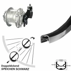 Rohloff Speedhub CC DB Ryde Andra 30 Laufrad 26 Zoll - Hinterrad für E-Bike mit Nabenschaltung