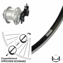 Ryde Andra 35 Hinterrad 26 Zoll mit Rohloff Speedhub CC DB Nabe - Hochwertiges E-Bike Hinterrad für Nabenschaltung