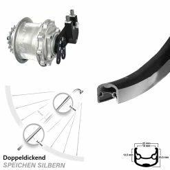 Rohloff Speedhub CC DB Ryde Andra 30 Hinteres Rad 26 Zoll - Hinterrad für E-Bike mit Nabenschaltung