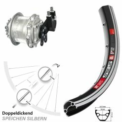 DT Swiss 535 28 Zoll Laufrad mit Rohloff Speedhub CC DB - Hinterrad für E-Bike mit Nabenschaltung