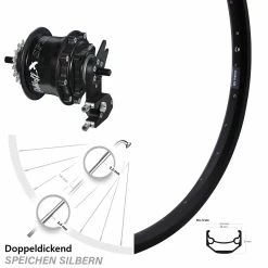 Ryde Hinterrad 20 Zoll Rohloff Speedhub 500/14 TS Disc OEM2 Andra 40 - Hochwertiges E-Bike Hinterrad