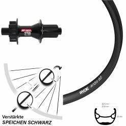 DT Swiss 370 6-Loch Ryde Andra 321 Laufrad 27,5 Zoll 12x142 mm - Hinterrad für Lastenfahrrad