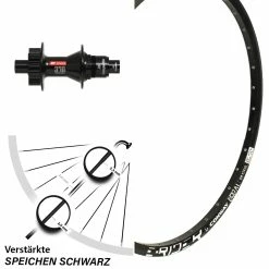 Mach1 26 Zoll Laufrad DT Swiss 370 Sram XD Mach 1 Magma 12x142 mm - Hinterrad für Lastenfahrrad & Kettenschaltung