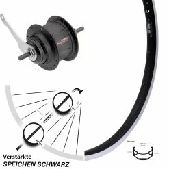 20 Zoll Hinterrad Ryde Andra 40 mit Shimano Nexus 8-Gang SG-C31 Rücktritt für E-Bike